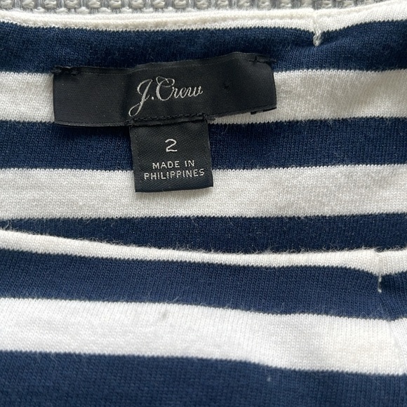 J. Crew navy and white striped pencil skirt. Who doesn’t love the nautical look! - Picture 2 of 3